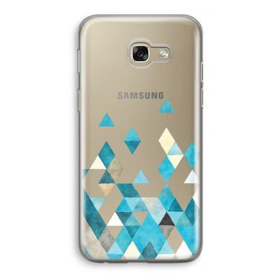 Gekleurde driehoekjes blauw: Samsung Galaxy A5 (2017) Transparant Hoesje