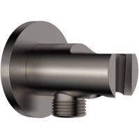 Wiesbaden Wandaansluitbocht met Handdouchehouder - Rond - 1/2 Inch - Gunmetal Wiesbaden Wandaansluitbocht met Handdouchehouder - Rond - 1/2 Inch - Gunmetal