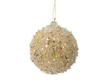 kerstbal foam d8 cm licht goud II kerst - Decoris