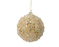 kerstbal foam d8 cm licht goud II kerst - Decoris