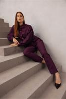 Zarja waffle trousers - blackberry - 13376
