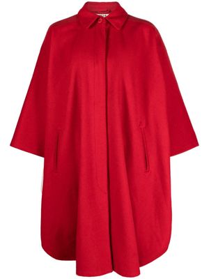A.N.G.E.L.O. Vintage Cult 1970s corduroy-detailing wool cape - Rouge