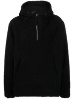 Helmut Lang hoodie texturé à col zippé - Noir - thumbnail