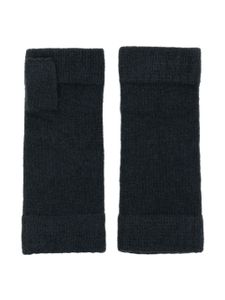 N.Peal gants en cachemire à bords nervurés - Bleu