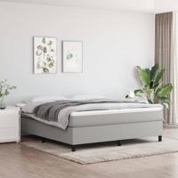 Boxspring bed stof lichtgrijs 160x200 cm