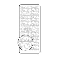 Vaessen Creative • sticker 10x23cm 10pcs zilver "zur verlobung"