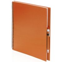 Schetsboek/tekenboek oranje A4 formaat 80 vellen inclusief pen - thumbnail