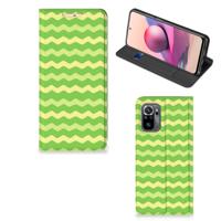 Xiaomi Redmi Note 10 4G | 10S | Poco M5s | Hoesje met Magneet | Waves Green