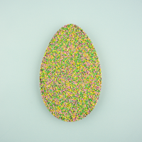 Chocolade paasei melk / paasmusket (100 gram)