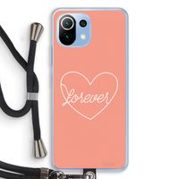Forever heart: Xiaomi Mi 11 Lite Transparant Hoesje met koord