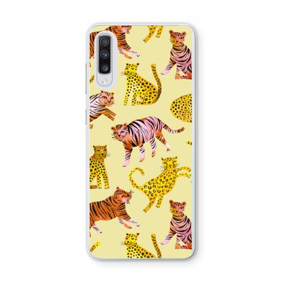 Cute Tigers and Leopards: Samsung Galaxy A70 Transparant Hoesje