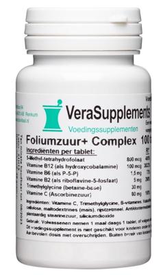 VeraSupplements Foliumzuur+ Complex Tabletten VeraSupplements Foliumzuur+ Complex Tabletten