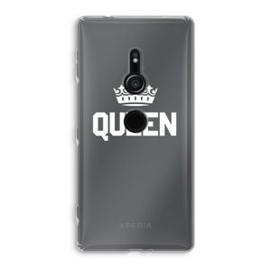 Queen zwart: Sony Xperia XZ2 Transparant Hoesje