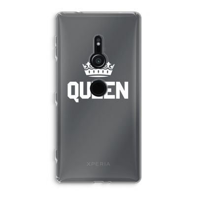 Queen zwart: Sony Xperia XZ2 Transparant Hoesje