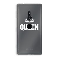 Queen zwart: Sony Xperia XZ2 Transparant Hoesje