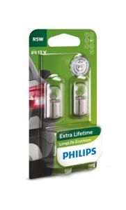 Gloeilamp R5W LongLife EcoVision [12V] (2 stuks) PHILIPS, Spanning (Volt)12V, u.a. fÃ¼r Mercedes-Benz, KIA