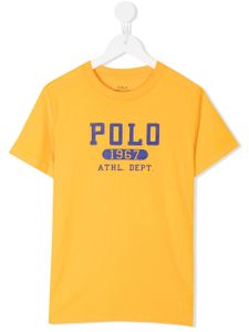 POLO RALPH LAUREN KIDS t-shirt à logo imprimé - Jaune