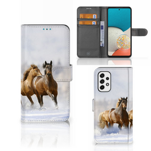 Samsung Galaxy A53 Telefoonhoesje met Pasjes Paarden