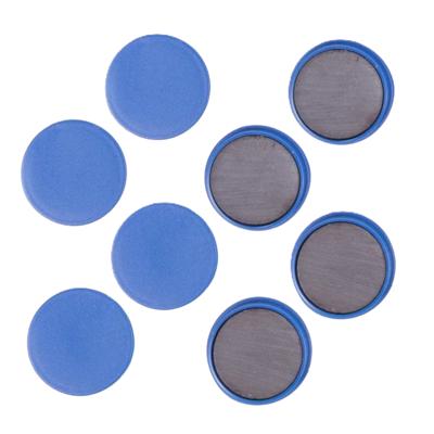 Benson koelkast Magneten rond - Blauw - 12x stuks - D35 mm - magneetjes