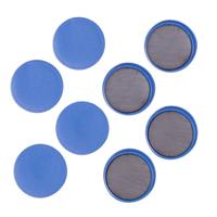 Benson koelkast Magneten rond - Blauw - 12x stuks - D35 mm - magneetjes