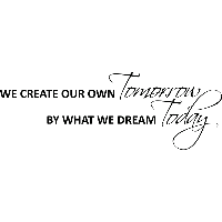 We create our own tomorrow - Muursticker - thumbnail