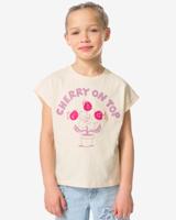 HEMA Kinder T-shirt kersen ecru (ecru)