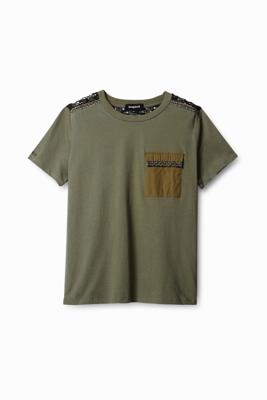 T-shirt met gehaakt rugpand - GREEN - XL