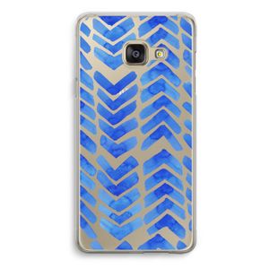 Blauwe pijlen: Samsung Galaxy A3 (2016) Transparant Hoesje