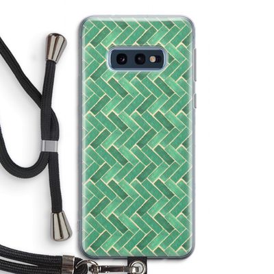 Moroccan tiles 2: Samsung Galaxy S10e Transparant Hoesje met koord