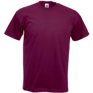 Set van 2x stuks basic bordeaux rood t-shirt voor heren, maat: XL (42/54)