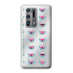 Smiley watermeloenprint: Huawei P40 Pro Plus Transparant Hoesje