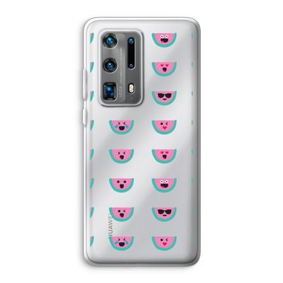 Smiley watermeloenprint: Huawei P40 Pro Plus Transparant Hoesje