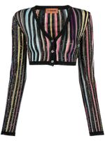 Missoni sequin-embellished striped cropped cardigan - Noir - thumbnail