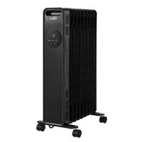 Elektrische radiator in oliebad 2000W OCEANIC - 3 vermogens - Elektronische thermostaat - Afstandsbediening - Mobiel - Zwart - thumbnail