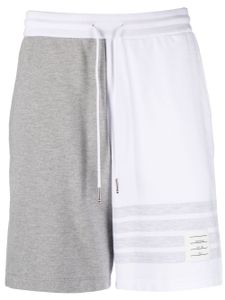 Thom Browne short à empiècements contrastants - Gris