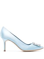 Manolo Blahnik escarpins Hangisi 70 mm à boucle - Bleu