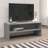 Tv-meubel 100x40x40 cm bewerkt hout grijs sonoma eikenkleurig