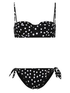 Dolce & Gabbana polka-dot triangle bikini set - Noir