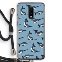 Narwhal: OnePlus 7 Transparant Hoesje met koord