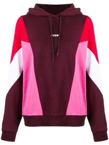 MSGM sweat à capuche colour block - Rouge