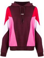 MSGM sweat à capuche colour block - Rouge