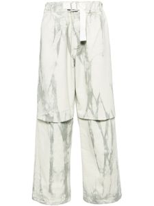 DARKPARK pantalon droit à motif tie-dye - Gris