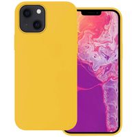Basey iPhone 14 Plus Hoesje Siliconen Back Cover Case - iPhone 14 Plus Hoes Silicone Case Hoesje - Geel