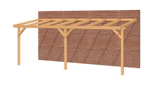 YARD Outdoor OBLIQUE Veranda Schuin dak - 700x300 cm Douglashout- Schuin dak- - YARD Outdoor