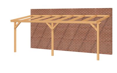 YARD Outdoor OBLIQUE Veranda Schuin dak - 700x300 cm Douglashout- Schuin dak- - YARD Outdoor