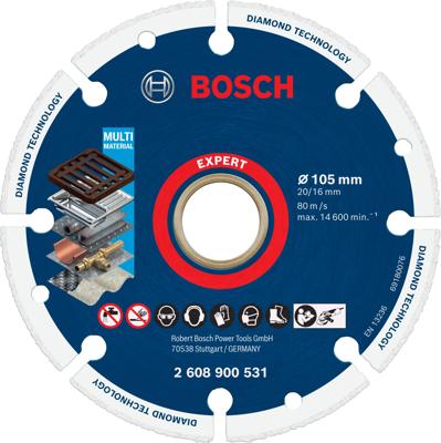 Bosch Accessoires Diamantmetaalschijf | 105 x 20 / 16 mm - 2608900531