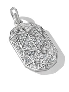 David Yurman pendentif Torqued Faceted en argent sterling (47,9 mm)