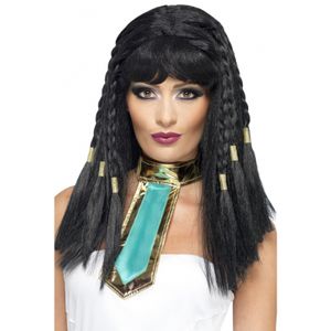 Cleopatra pruik met vlechten