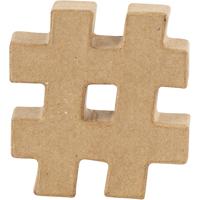 Creativ Company Teken, #, h: 10 cm, dikte 1,7 cm, 1 stuk
