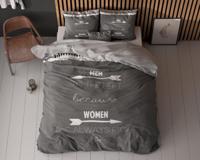 RoyalTextile - Women Always Right Dekbedovertrek 100% Katoen - Antraciet - 240 x 220 RoyalTextile - Women Always Right Dekbedovertrek 100% Katoen - Antraciet - 240 x 220